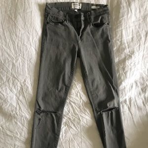 Frame skinny stretchy ankle jeans
